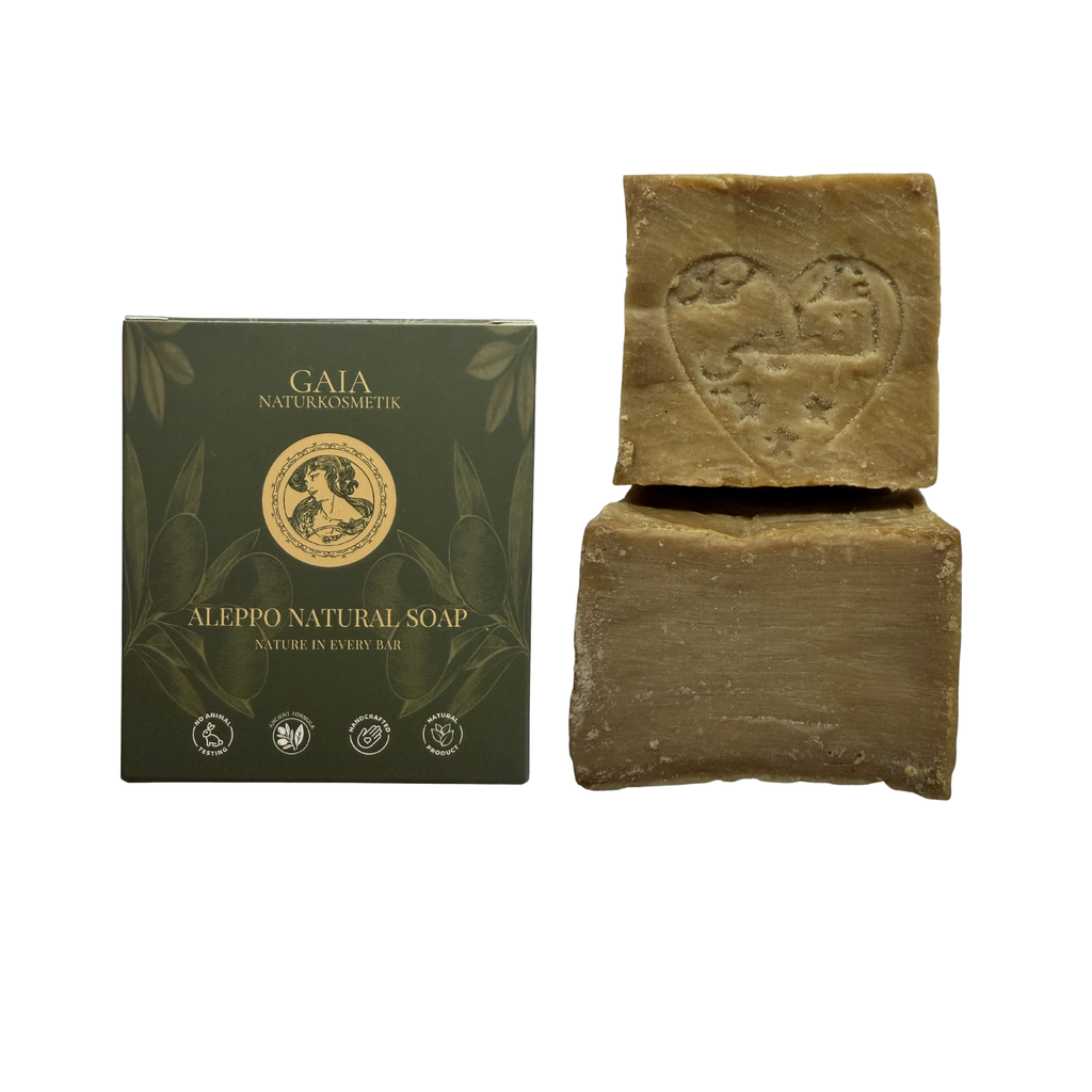 Aleppo Seife 40% Lorbeeröl – Handgemachte Naturseife für unreine Haut – 3er Geschenkset